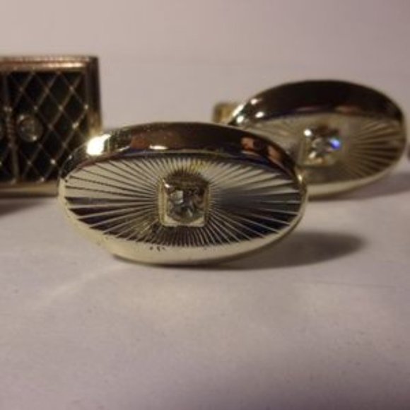 "Vintage Three Pairs Cufflinks " - Picture 3 of 6